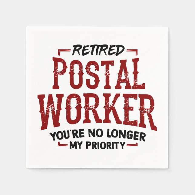 Serviette En Papier Travailleur de poste retraité Mailman Céramique de (Devant)