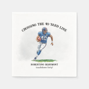 Serviette En Papier Traverser 40 Yard American Football 40e anniversai