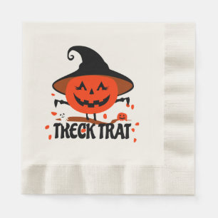 Serviette En Papier Treck Trat Citrouille Sourire