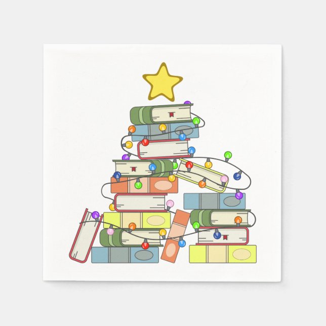 Serviette En Papier Tree Ier de Bookish (Devant)