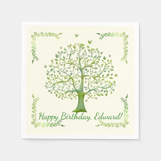 Serviette En Papier Tree of Life (Devant)