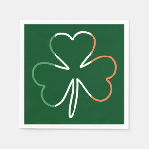 Serviette En Papier Trèfle irlandais St. Patrick Shamrock Irlande