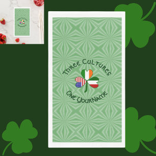 Serviette En Papier Trèfle personnalisé Irlande Italie États-Unis