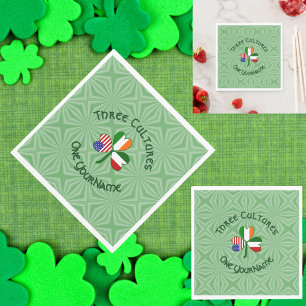 Serviette En Papier Trèfle personnalisé italo-irlandais américain