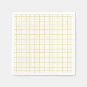 Serviette En Papier Trellis Beurre Jaune - Blanc