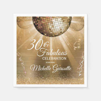Serviette En Papier Trendy 30 & Fabulous Gold