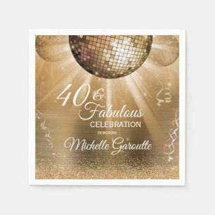 Serviette En Papier Trendy 40 & Fabulous Gold