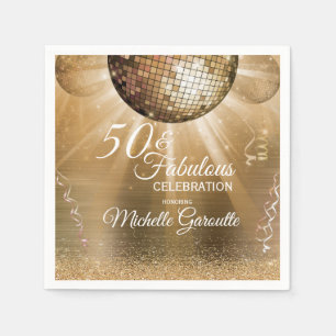 Serviette En Papier Trendy 50 & Fabulous Gold