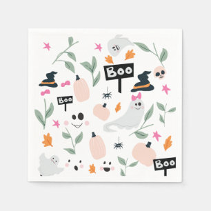 Serviette En Papier Très Éffrayant   Fantômes de la fête d'Halloween