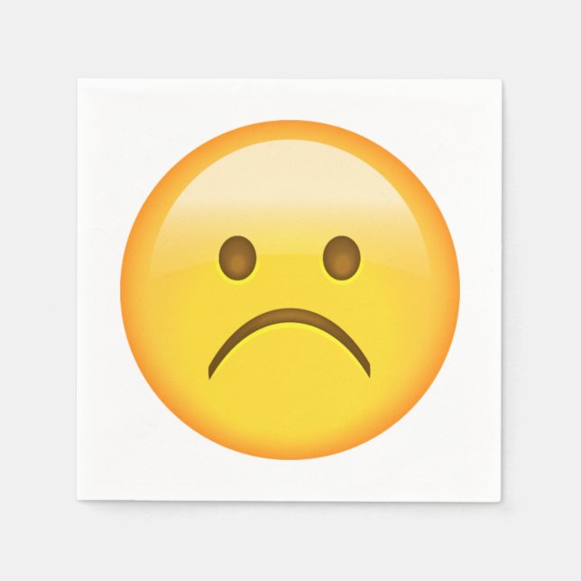 Serviette En Papier Très triste - Emoji (Devant)