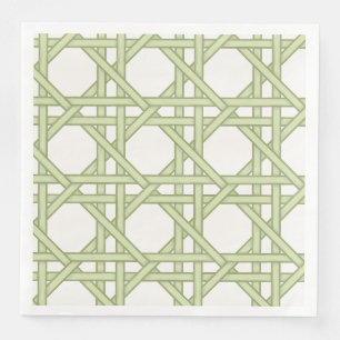 Serviette En Papier Tressage de rotin, fond blanc chaud