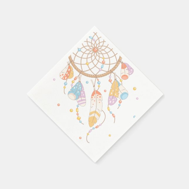 Serviette En Papier Tribal Dreamcatcher Boho Baby (Coin)