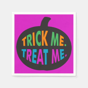 Serviette En Papier Trick Me Traite, Halloween Multi-Couleur