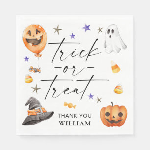 Serviette En Papier Trick ou traitement Halloween Anniversaire
