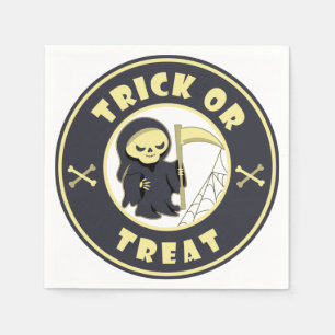 Serviette En Papier Trick ou traiter Halloween griffeur caractère