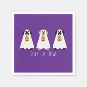 Serviette En Papier Trick Ou Treat Labrador Retriever Ghost Dogs