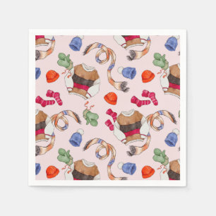 Serviette En Papier Tricot Joy (Rose Platine) - Serviettes