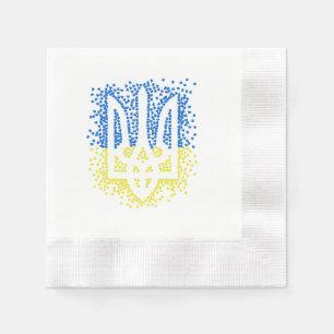 Serviette En Papier Trident de l'emblème ukrainien tryzub dispersant l