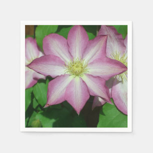 Serviette En Papier Trio de Clematis Pink and White Spring Vine