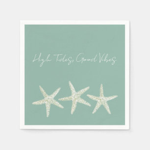 Serviette En Papier Trio d'étoiles de mer à l'aquarelle