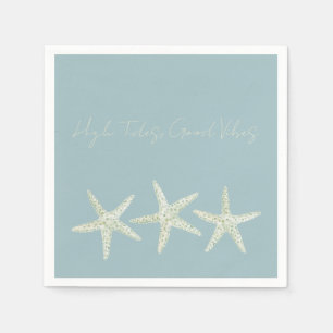 Serviette En Papier Trio d'étoiles de mer à l'aquarelle