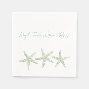Serviette En Papier Trio d'étoiles de mer aquarelle