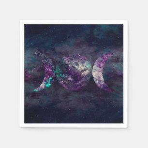 Serviette En Papier Triple Déesse de la Lune Fête de l'Univers Luna