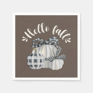 Serviette En Papier Trois Citrouilles Bonjour Automne