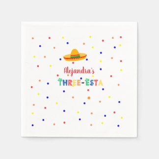 Serviette En Papier Trois Esta Fiesta 3ème anniversaire