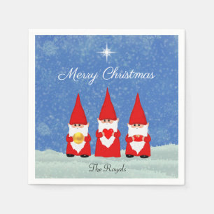 Serviette En Papier Trois lutins de Noël