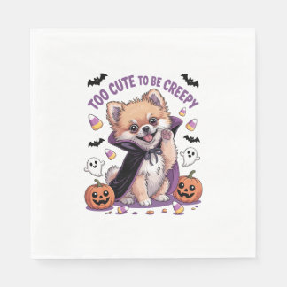 Serviette En Papier Trop mignon pour être effrayant T-shirt Halloween 
