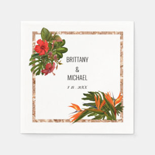 Serviette En Papier Tropical Breeze Mariage personnalisé Napkin