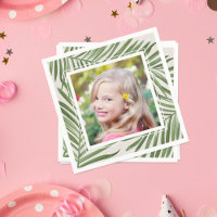 Tropical Green Palm Feuilles Photo d'été