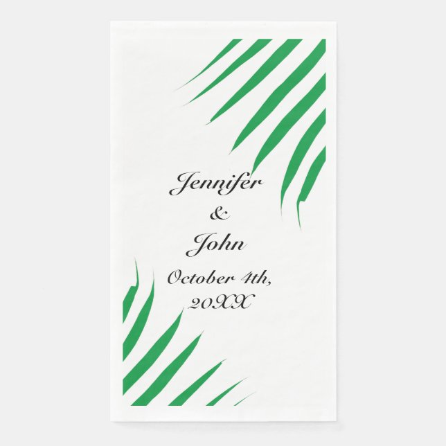 Serviette En Papier Tropical Kelly Green Palm Tree Feuilles Mariages (Devant)