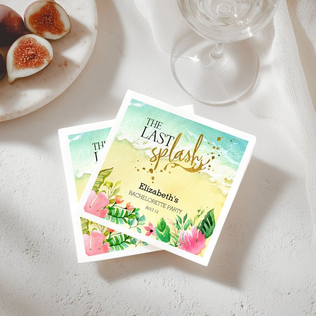Serviette En Papier Tropical La dernière éclaboussure Fête de Bachelor (Créateur téléchargé)