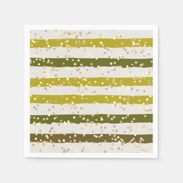 Serviette En Papier Tropical Stripes and Dots (Devant)