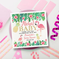 Tropical Summer Beach Luau Girls Baby shower