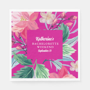 Serviette En Papier Tropique comme sa soirée Pink Bachelorette