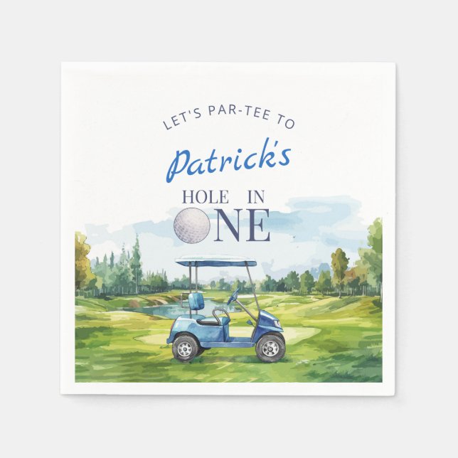 Serviette En Papier Trou en un golf 1er anniversaire  (Devant)