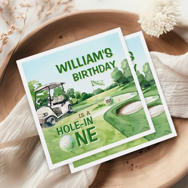 Serviette En Papier Trou en un Golf Par tee 1er anniversaire (Créateur téléchargé)