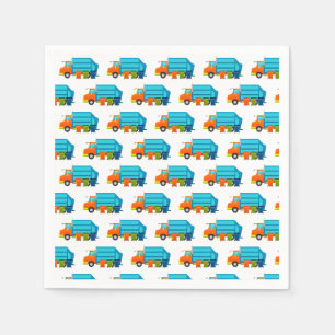 Serviette En Papier Truck and Garbage Can Party