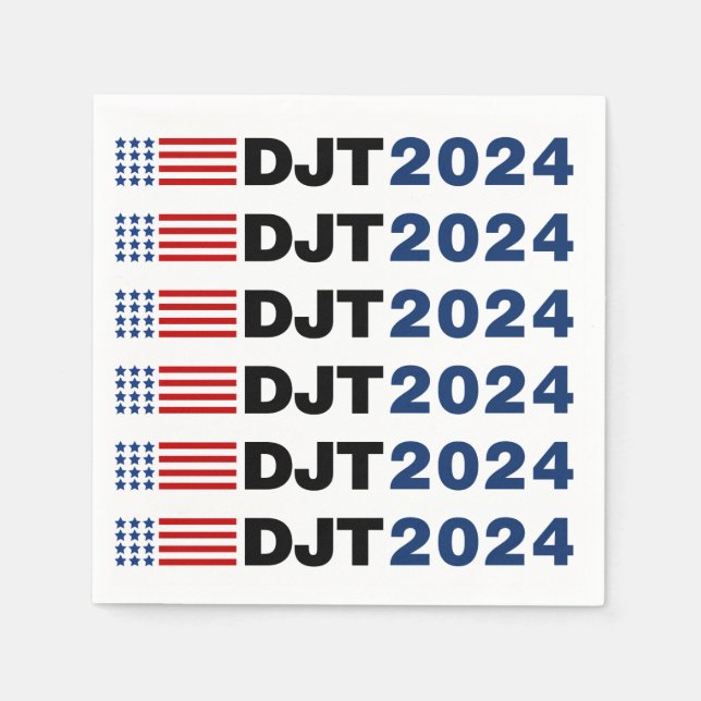 Serviette En Papier Trump 2024 DJT (Devant)