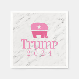 Serviette En Papier Trump 2024 Eléphant rose mignon