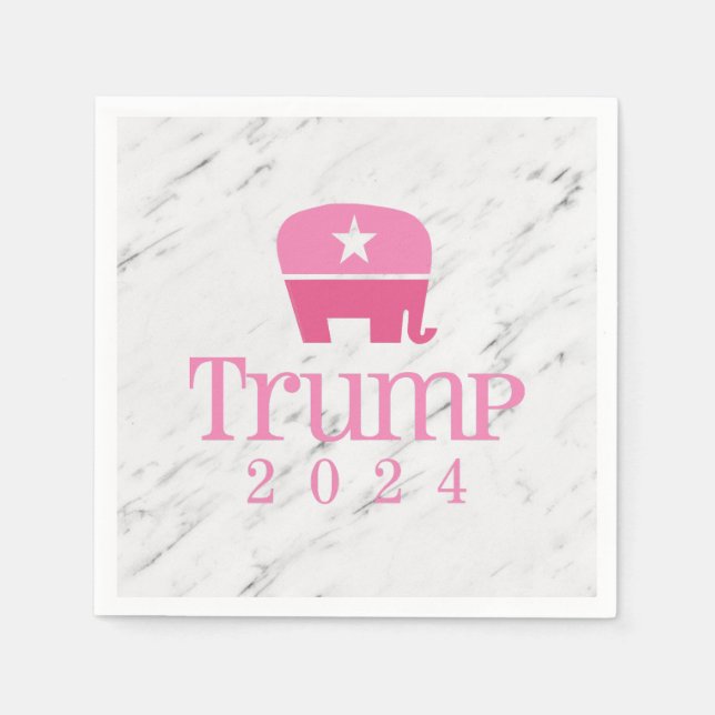 Serviette En Papier Trump 2024 Eléphant rose mignon (Devant)