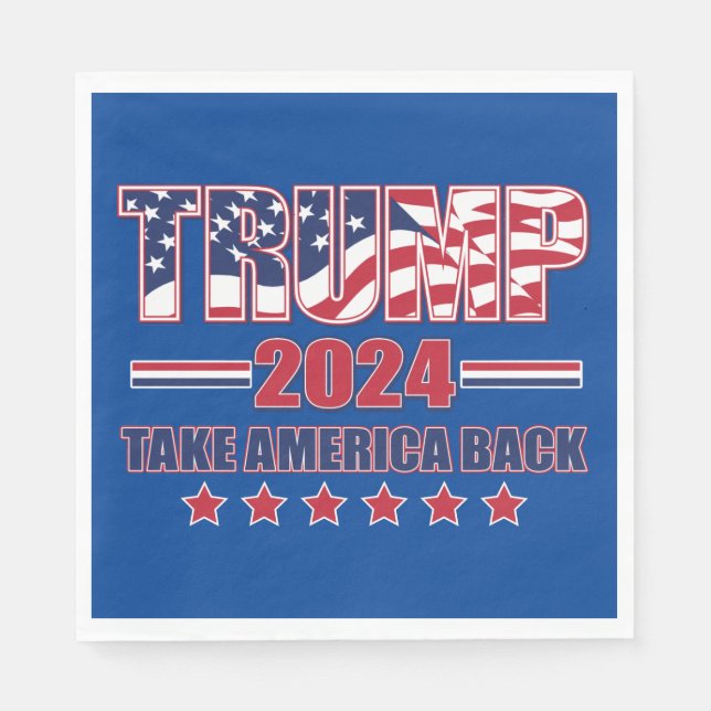 Serviette En Papier Trump 2024 : Reprendre l'Amérique (Devant)