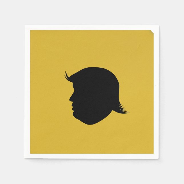 SERVIETTE EN PAPIER TRUMP SILHOUETTE COCKTAIL NAPKINS (Devant)