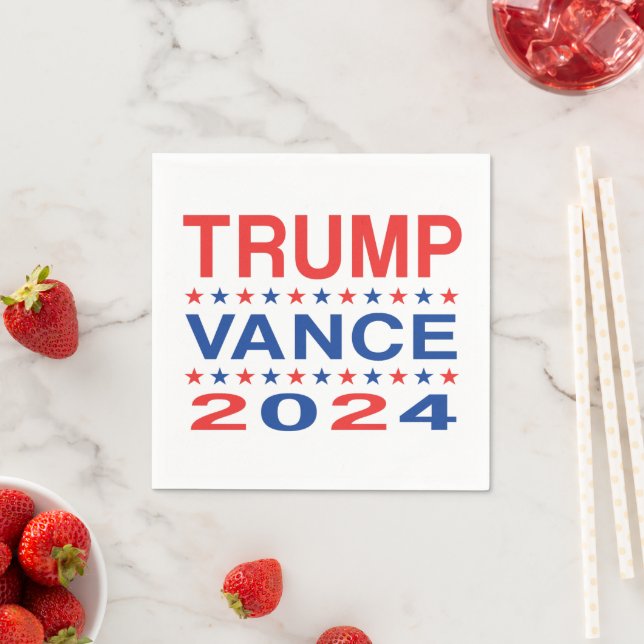 Serviette En Papier Trump Vance 2024 (En situation)
