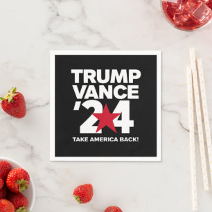Serviette En Papier Trump Vance 2024 Vote Élection Trump 2024