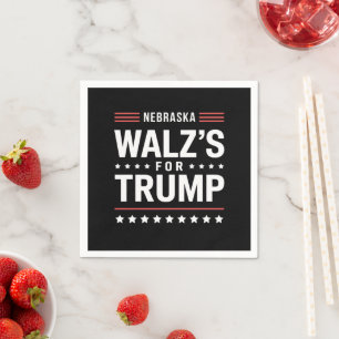 Serviette En Papier Trump Vance Walz pour Trump Nebraska