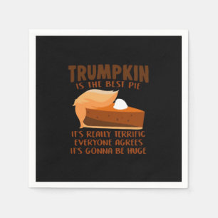 Serviette En Papier Trumpkin Pie Drôle Fête de Thanksgiving